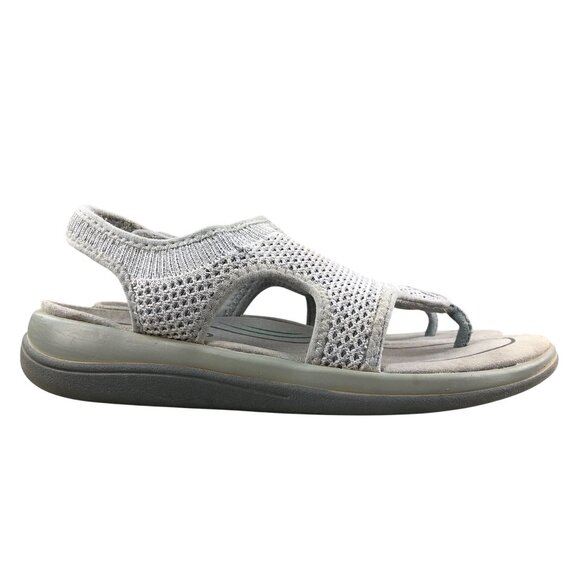OrthoFeet Women's Size 7B Lyra Light Grey Ortho-Cushion Open Toe Comfort Sandals - Picture 1 of 15